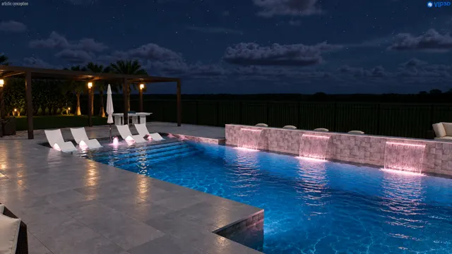 3D render of the Kazalak pool, view 13 (night view)